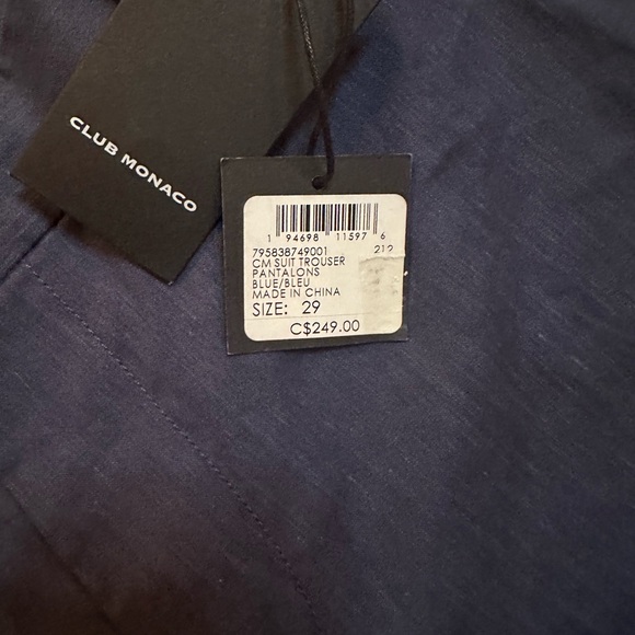 Club Monaco Men Dress Pant - Picture 2 of 2